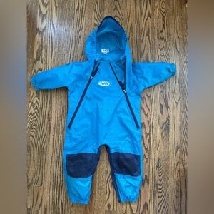 TuFFo Blue and Navy Rain Suit, 2T